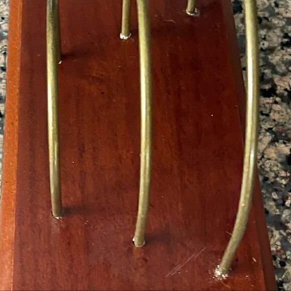 The Bombay Company Brass Arches & Trim Wood Letter Holder Vintage - Picture 14 of 16